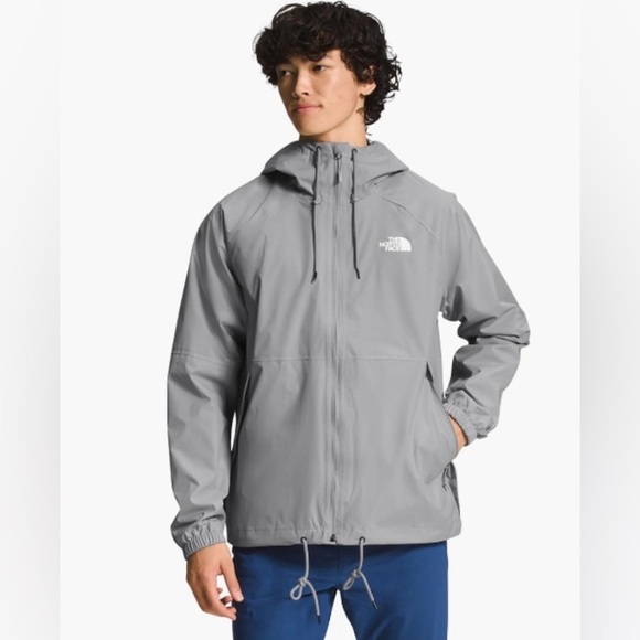 THE NORTH FACE Gray ANTORA rain windbreaker hoodie Jacket size M. - Picture 1 of 12
